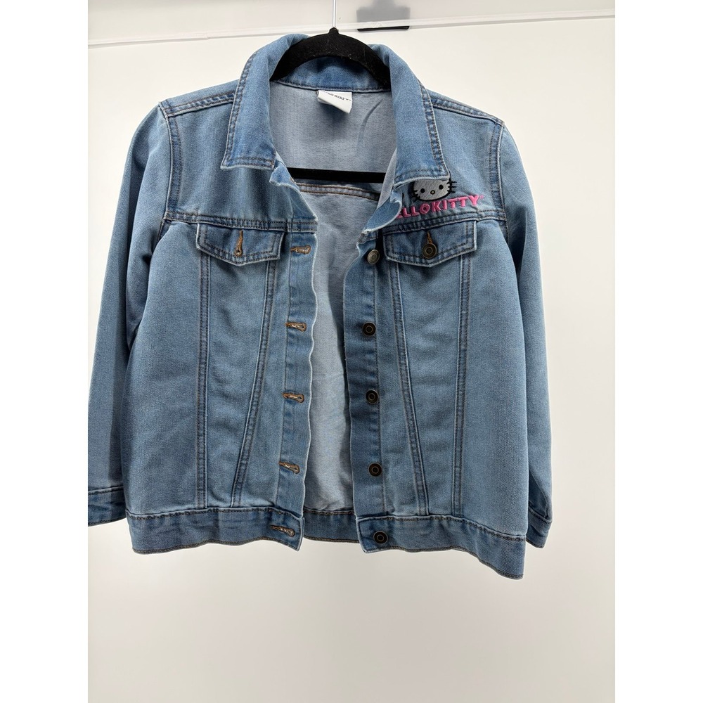 Sanrio Hello Kitty My Melody Pompompurin Denim Jean Jacket, Girls Size L (10-12)